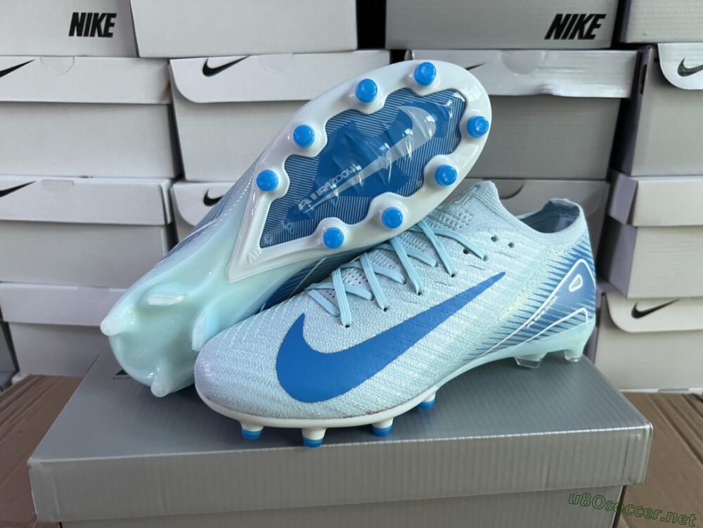 Unisex Nike Air Zoom Mercurial Vapor 16 Elite AG Football Boots - Jade/Beige/Blue