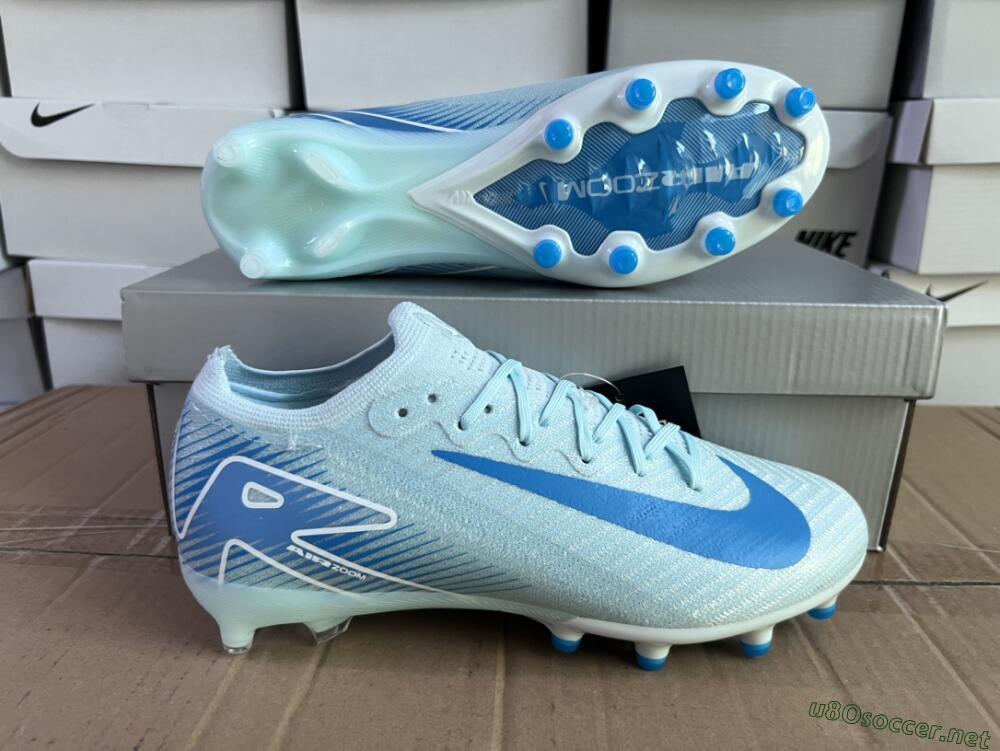 Unisex Nike Air Zoom Mercurial Vapor 16 Elite AG Football Boots - Jade/Beige/Blue