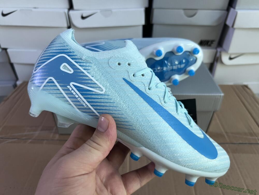 Unisex Nike Air Zoom Mercurial Vapor 16 Elite AG Football Boots - Jade/Beige/Blue