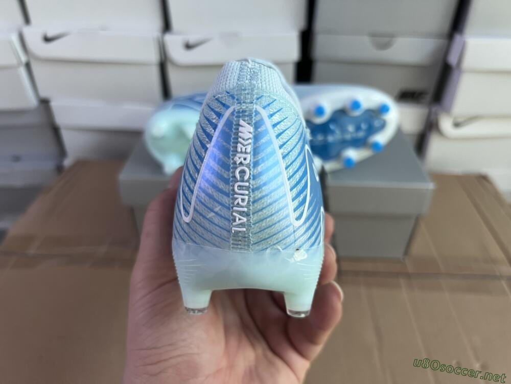 Unisex Nike Air Zoom Mercurial Vapor 16 Elite AG Football Boots - Jade/Beige/Blue