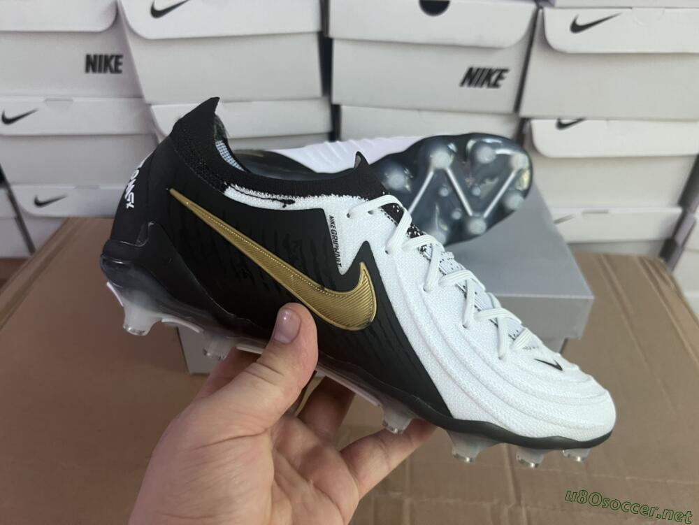 Men's Nike Phantom Luna Elite AG Football Boots - White/Black/Gold