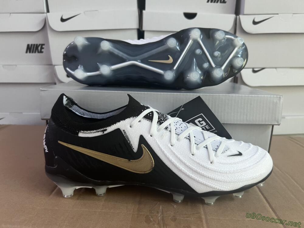 Men's Nike Phantom Luna Elite AG Football Boots - White/Black/Gold