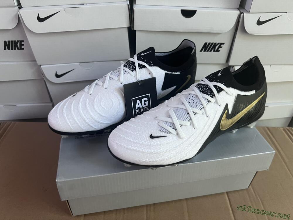 Men's Nike Phantom Luna Elite AG Football Boots - White/Black/Gold