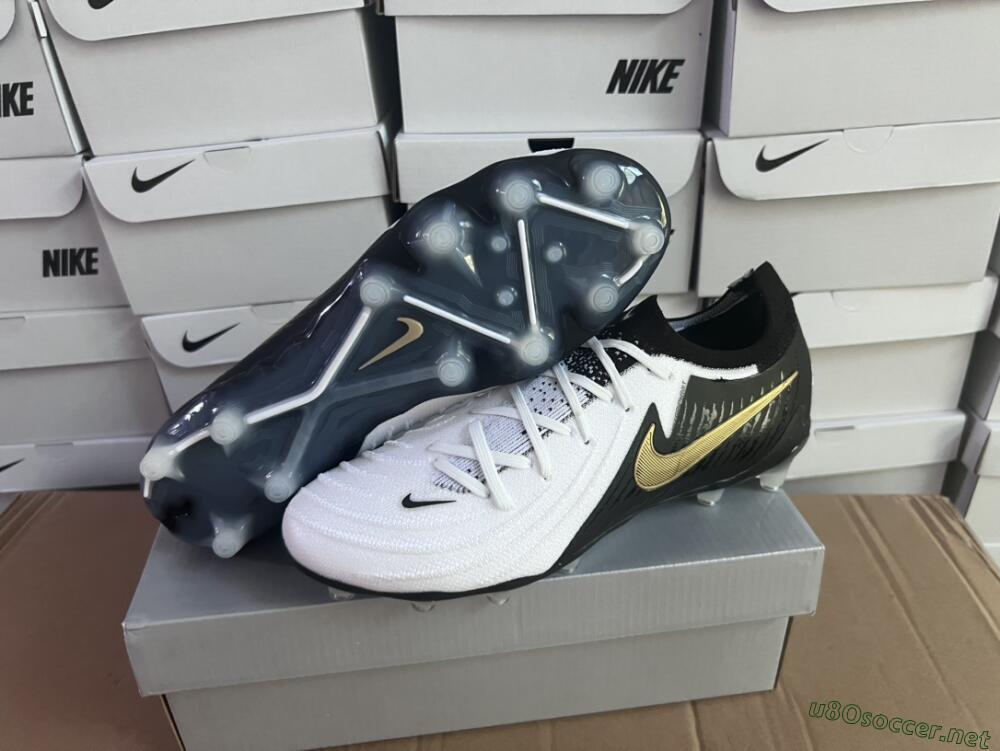 Men's Nike Phantom Luna Elite AG Football Boots - White/Black/Gold