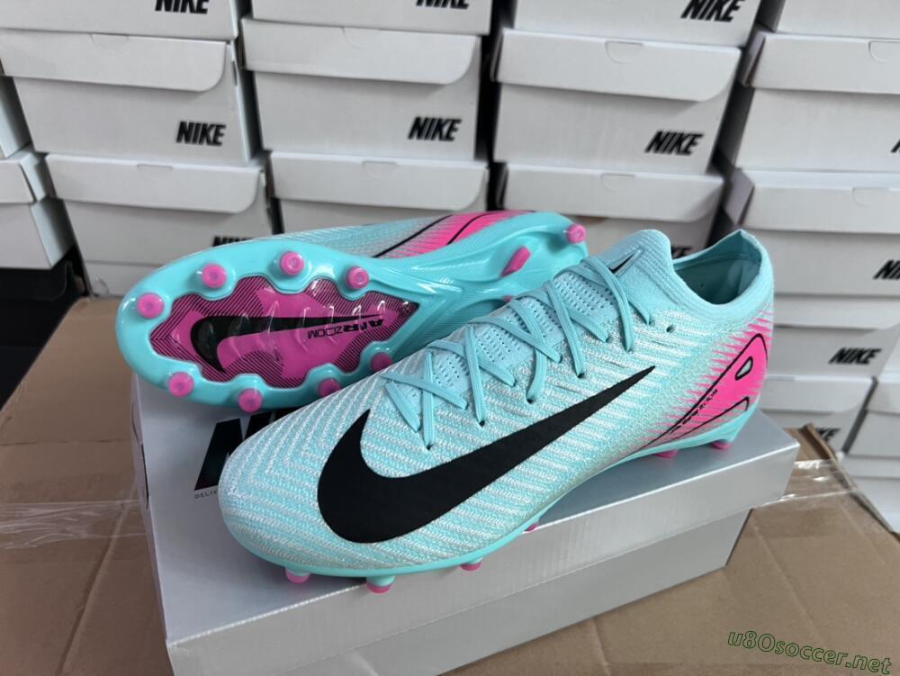 Unisex Nike Air Zoom Mercurial Vapor 16 Elite AG Football Boots - Green/Pink/Black
