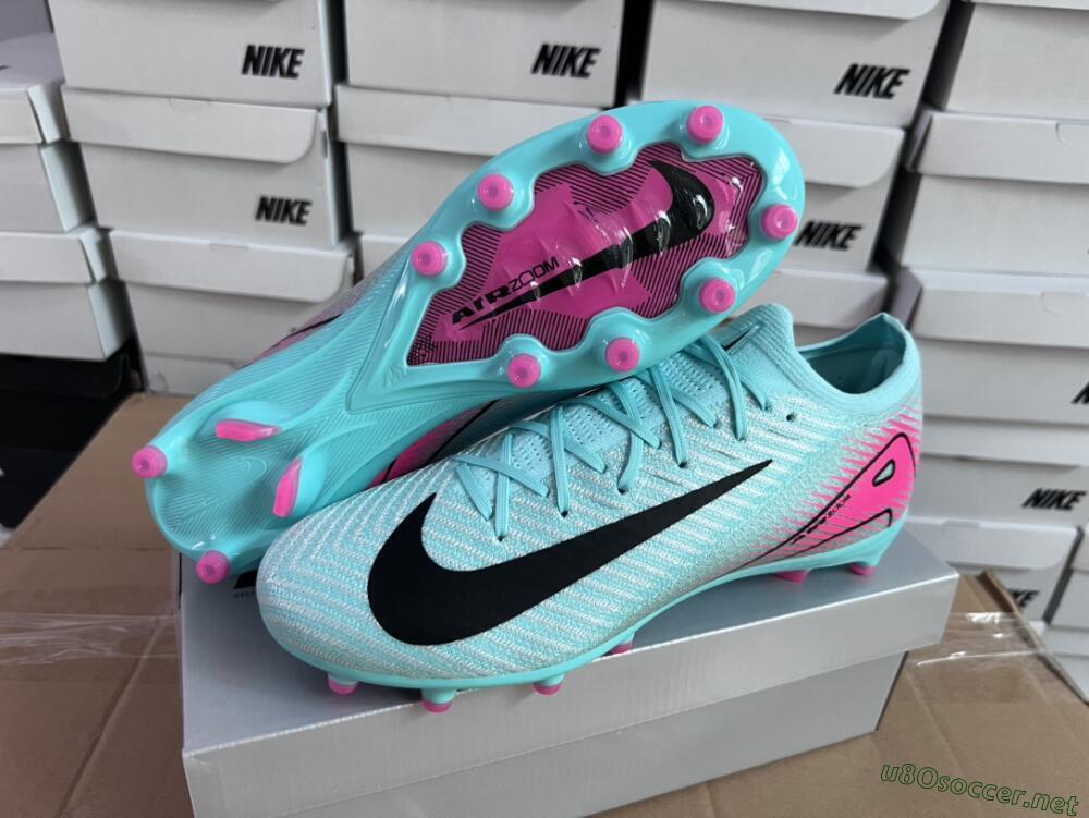 Unisex Nike Air Zoom Mercurial Vapor 16 Elite AG Football Boots - Green/Pink/Black