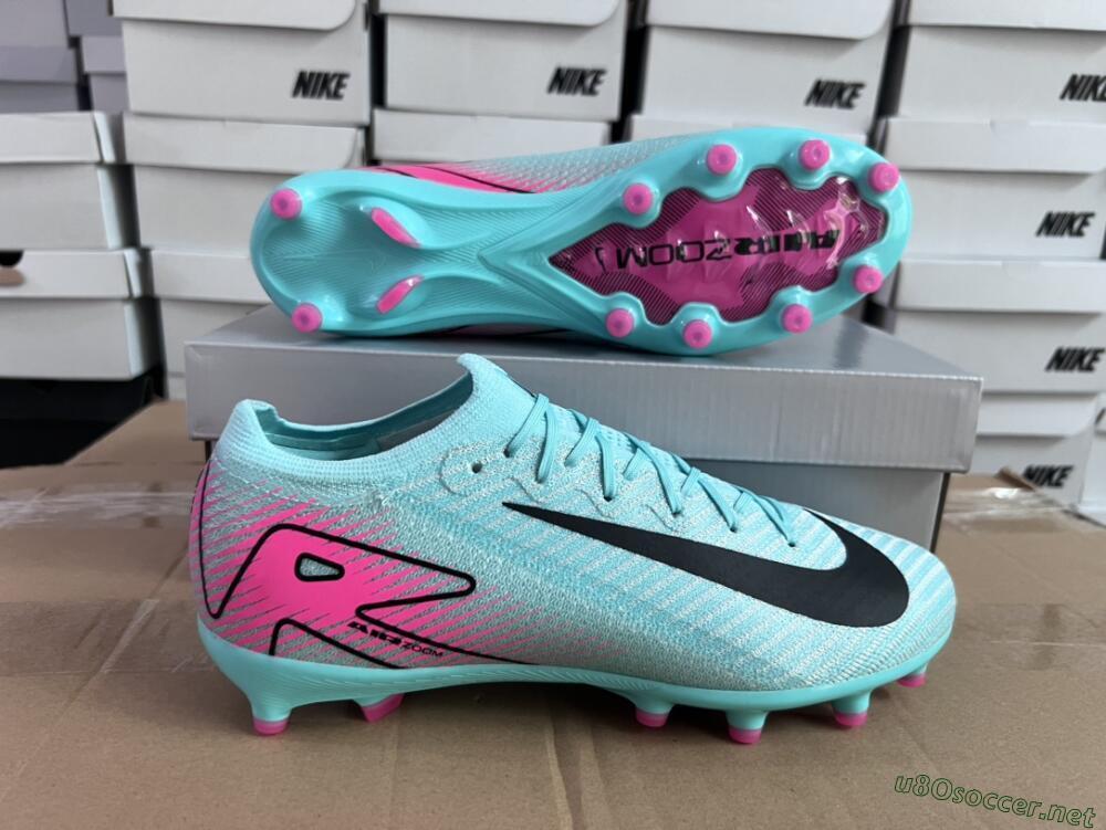 Unisex Nike Air Zoom Mercurial Vapor 16 Elite AG Football Boots - Green/Pink/Black
