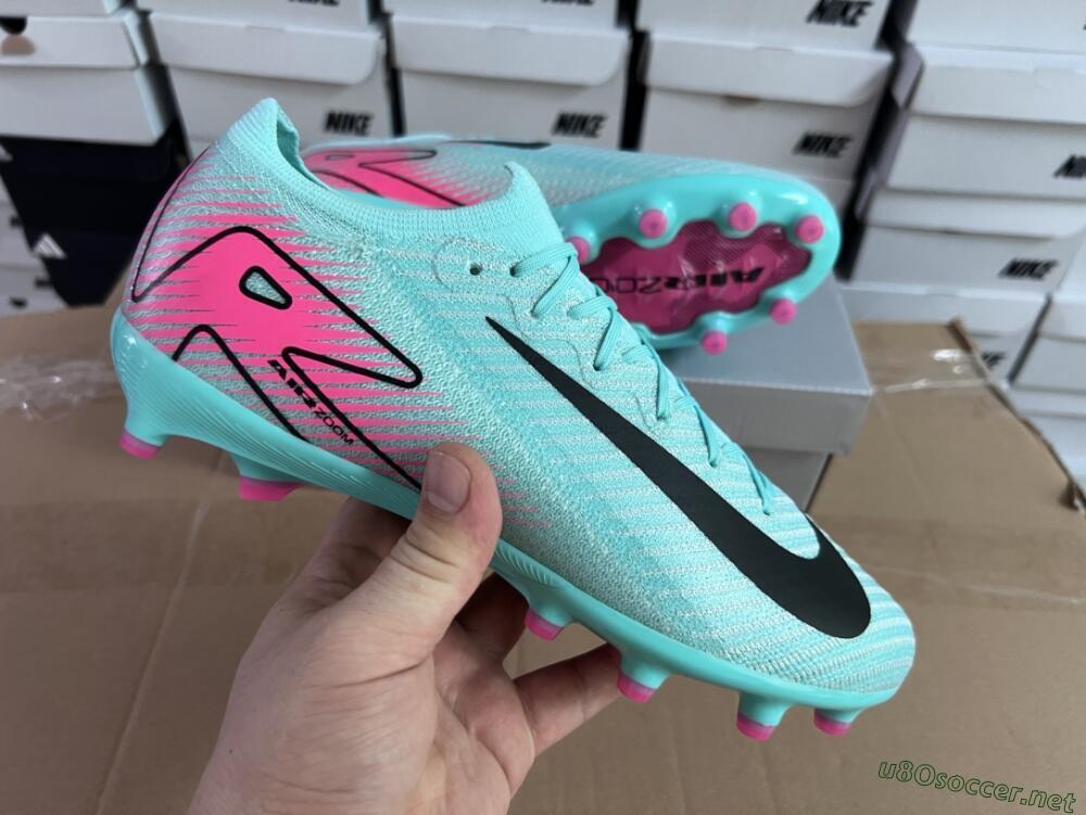 Unisex Nike Air Zoom Mercurial Vapor 16 Elite AG Football Boots - Green/Pink/Black