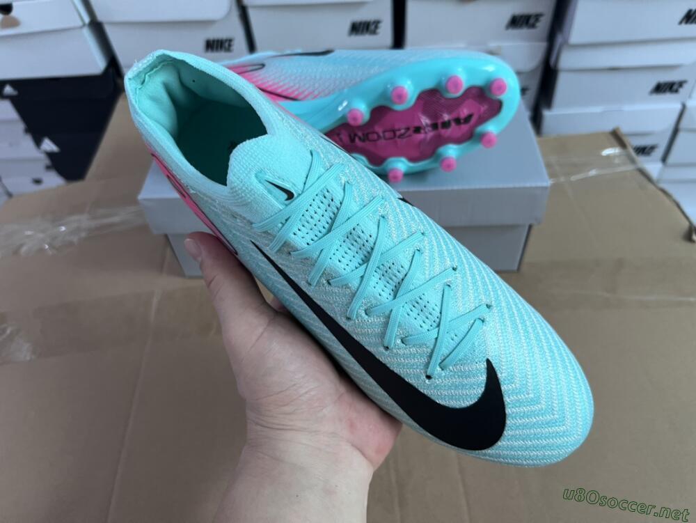 Unisex Nike Air Zoom Mercurial Vapor 16 Elite AG Football Boots - Green/Pink/Black
