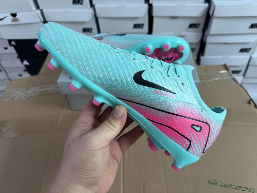 Unisex Nike Air Zoom Mercurial Vapor 16 Elite AG Football Boots - Green/Pink/Black