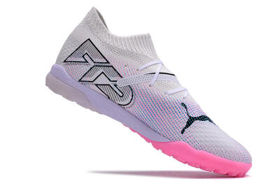 Men's Puma Future 7 Ultimate TF Football Shoes - White/Pink/Blue/Black