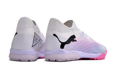 Men's Puma Future 7 Ultimate TF Football Shoes - White/Pink/Blue/Black