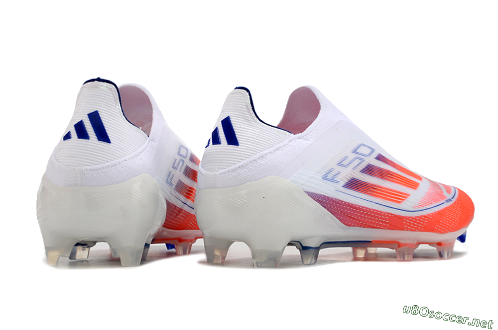 Men's Adidas F50 Elite Laceless FG Football Boots - White/Red/Blue 5