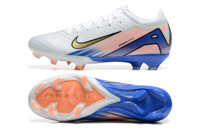 Unisex Nike Air Zoom Mercurial Vapor 16 Elite FG Football Boots - White/Gold/Pink/Blue