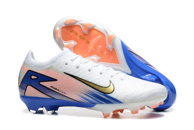 Unisex Nike Air Zoom Mercurial Vapor 16 Elite FG Football Boots - White/Gold/Pink/Blue