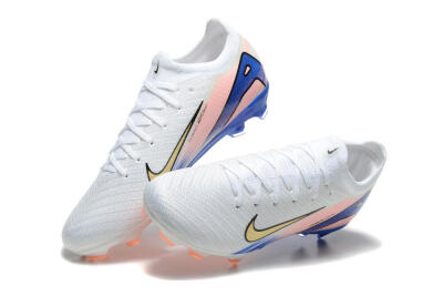 Unisex Nike Air Zoom Mercurial Vapor 16 Elite FG Football Boots - White/Gold/Pink/Blue