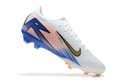 Unisex Nike Air Zoom Mercurial Vapor 16 Elite FG Football Boots - White/Gold/Pink/Blue