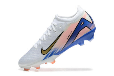 Unisex Nike Air Zoom Mercurial Vapor 16 Elite FG Football Boots - White/Gold/Pink/Blue