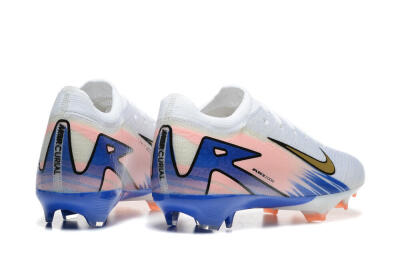 Unisex Nike Air Zoom Mercurial Vapor 16 Elite FG Football Boots - White/Gold/Pink/Blue