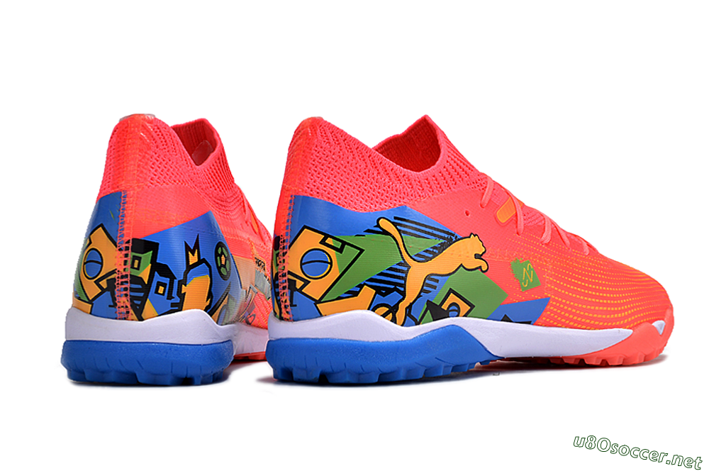 Men's Puma Future 7 Ultimate TF Football Shoes - Red/Blue/Yellow 5