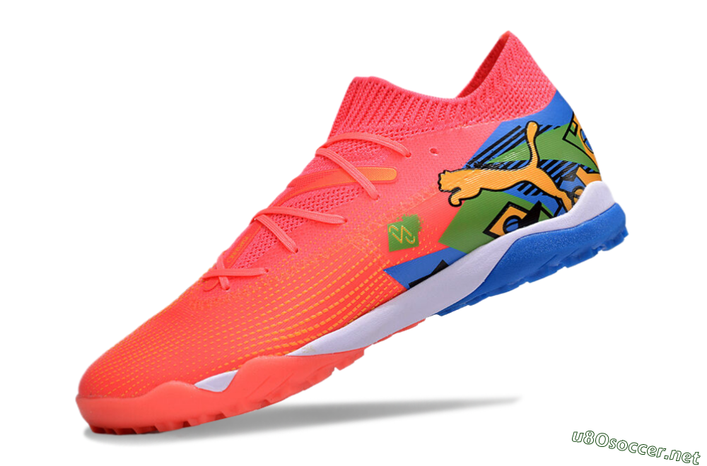 Men's Puma Future 7 Ultimate TF Football Shoes - Red/Blue/Yellow 4
