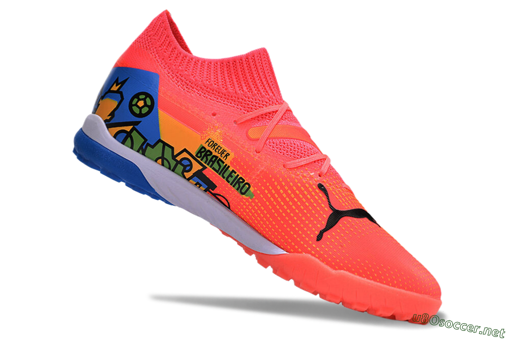 Men's Puma Future 7 Ultimate TF Football Shoes - Red/Blue/Yellow 3