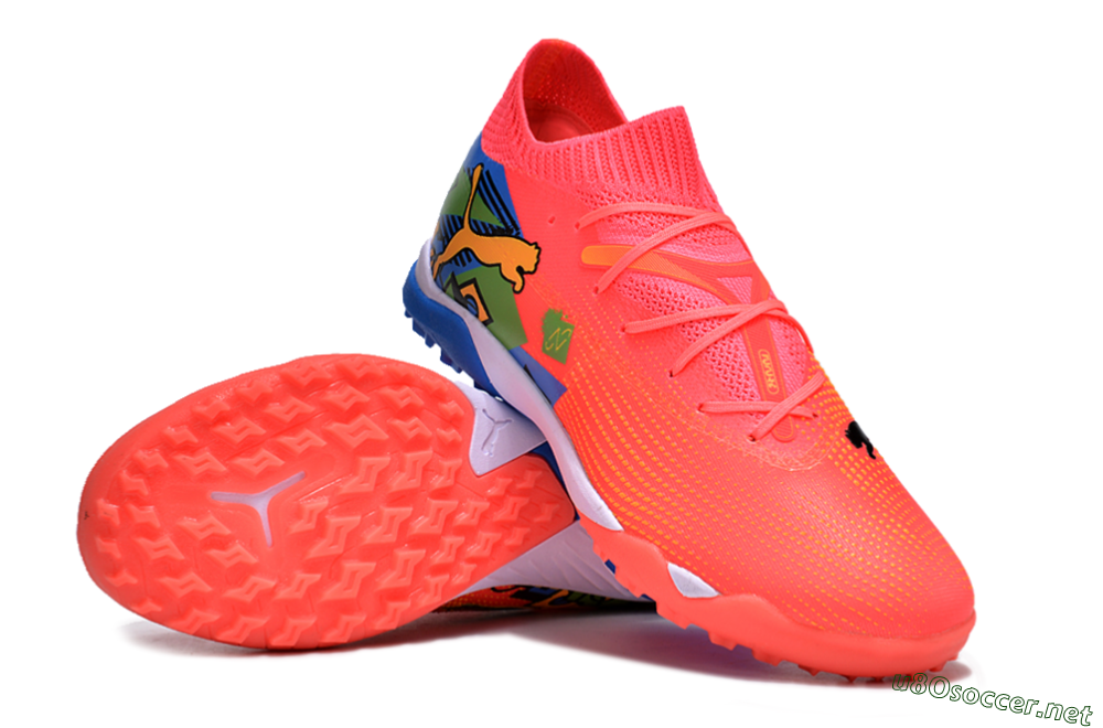 Men's Puma Future 7 Ultimate TF Football Shoes - Red/Blue/Yellow 0