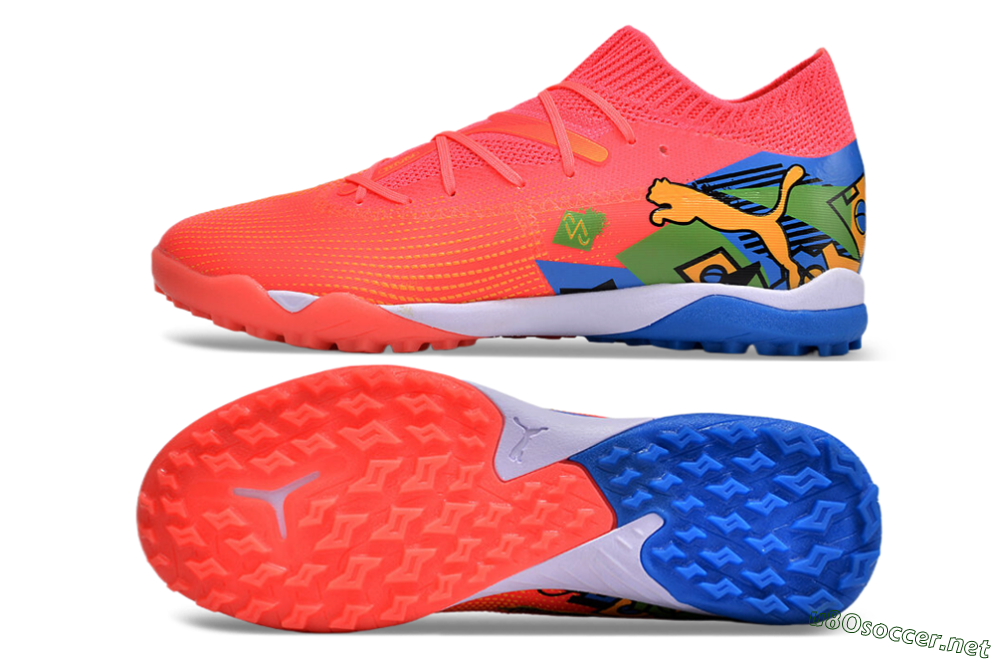 Men's Puma Future 7 Ultimate TF Football Shoes - Red/Blue/Yellow 1