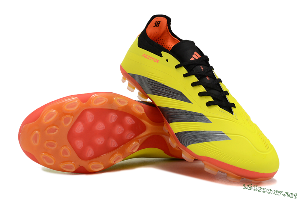 Men's Adidas Predator 24 Elite AG Football Boots - Yellow/Silver/Red 3