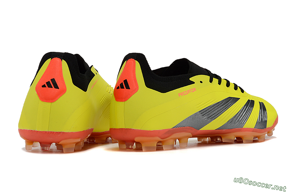 Men's Adidas Predator 24 Elite AG Football Boots - Yellow/Silver/Red 6