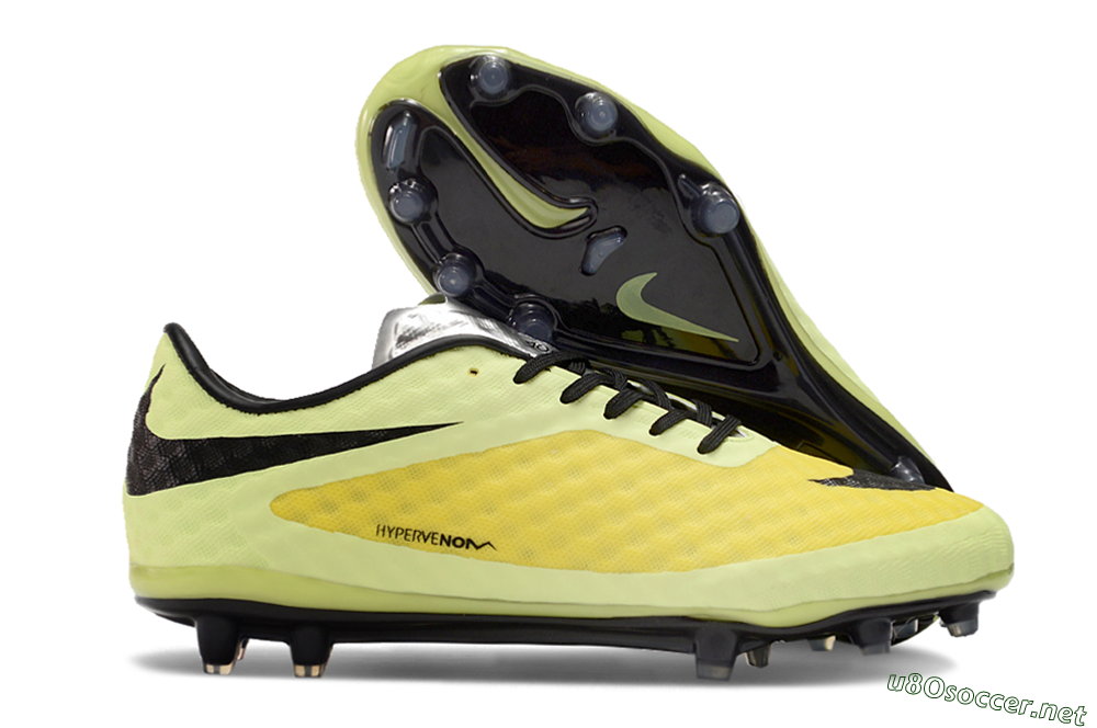Men's Nike Hypervenom Phantom FG Football Boots - Yellow/Black/Silver 2