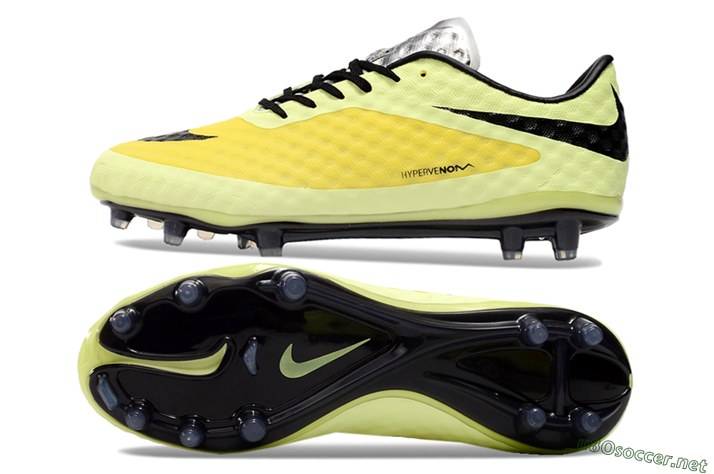 Men's Nike Hypervenom Phantom FG Football Boots - Yellow/Black/Silver 1