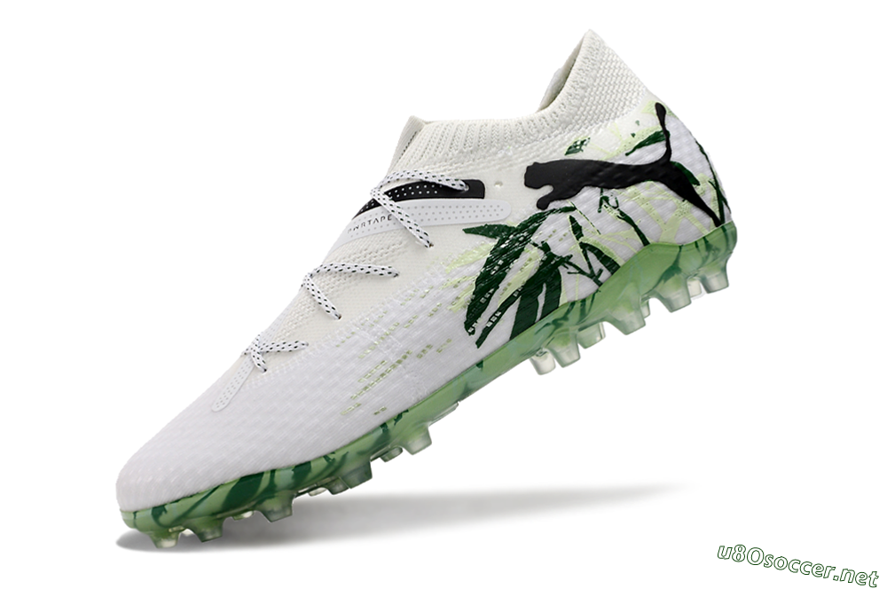 Men's Puma Future Ultimate MG Football Boots - White/Black/Green 5