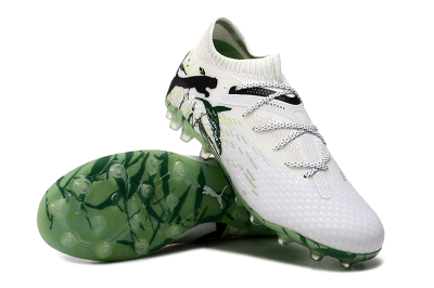 Men's Puma Future Ultimate MG Football Boots - White/Black/Green