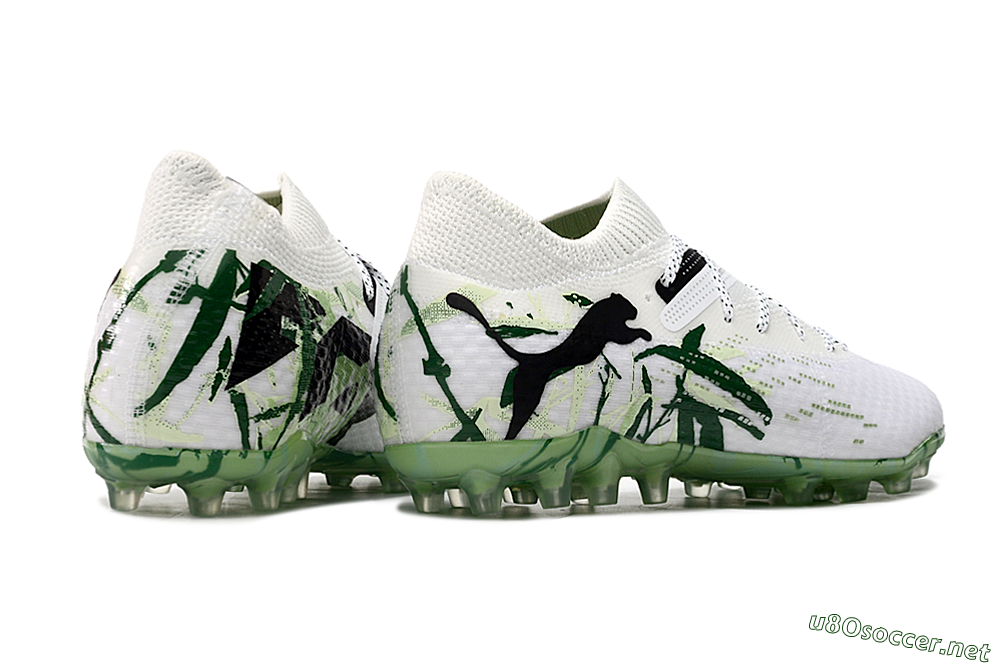 Men's Puma Future Ultimate MG Football Boots - White/Black/Green 6