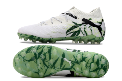 Men's Puma Future Ultimate MG Football Boots - White/Black/Green