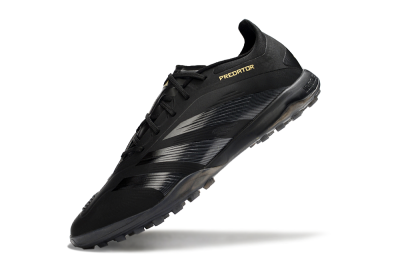 Men's Adidas Predator 24 Elite TF Football Shoes - Black/Silver/Yellow