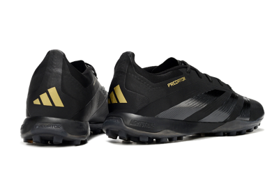 Men's Adidas Predator 24 Elite TF Football Shoes - Black/Silver/Yellow