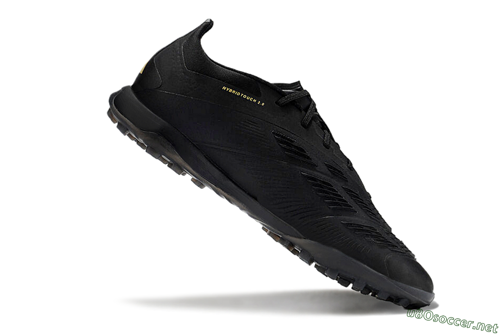 Men's Adidas Predator 24 Elite TF Football Shoes - Black/Silver/Yellow 4
