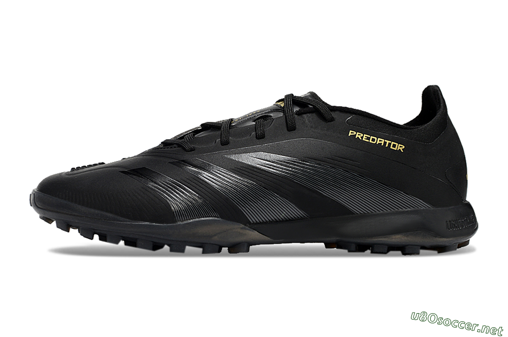 Men's Adidas Predator 24 Elite TF Football Shoes - Black/Silver/Yellow 0