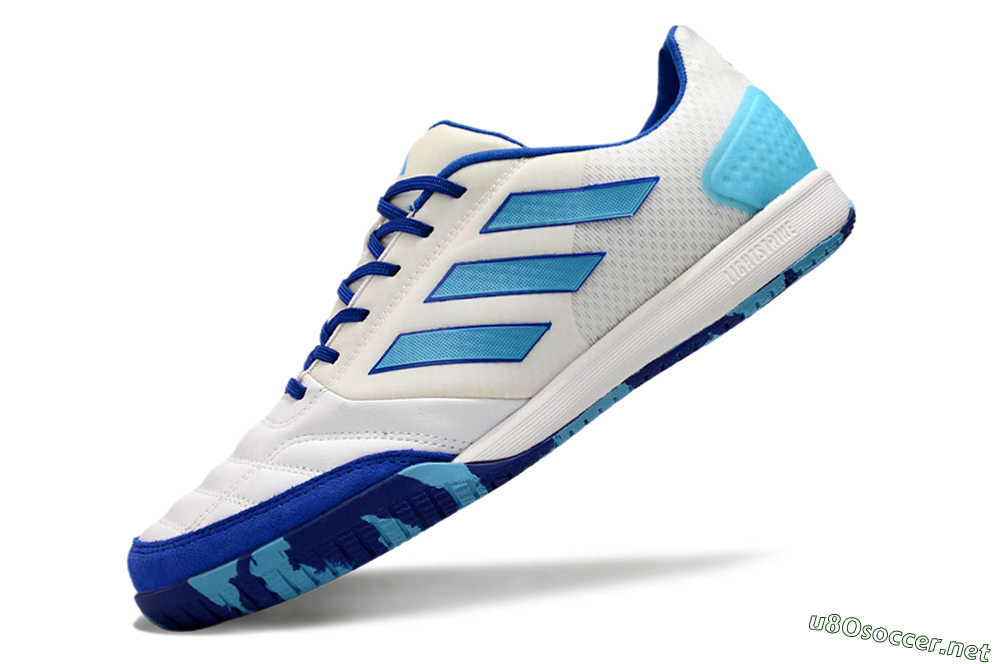 Men's Adidas Top Sala Competition IC Football Shoes - White/Blue/Beige 5