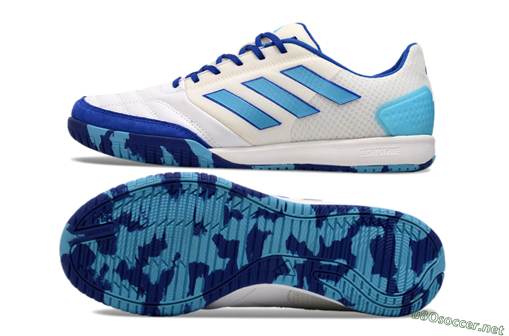 Men's Adidas Top Sala Competition IC Football Shoes - White/Blue/Beige 1