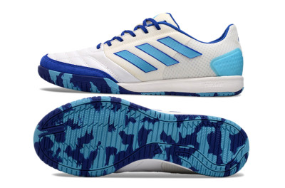 Men's Adidas Top Sala Competition IC Football Shoes - White/Blue/Beige