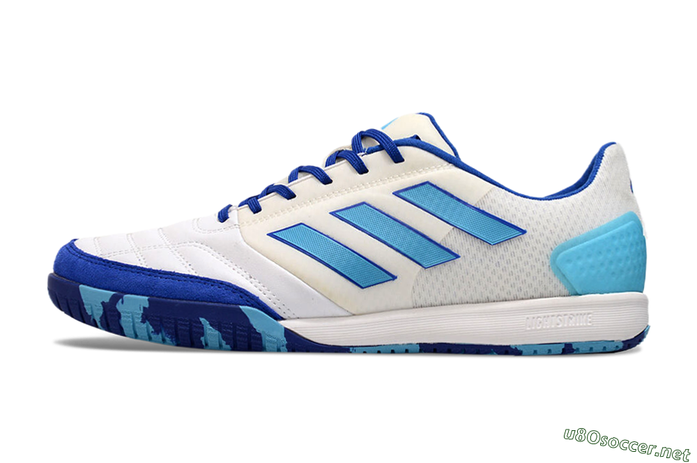 Men's Adidas Top Sala Competition IC Football Shoes - White/Blue/Beige 0