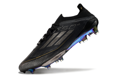 Men's Adidas F50+ Lightstrike Pro FG Football Boots - Core Black/Iron Metallic/Gold Metallic