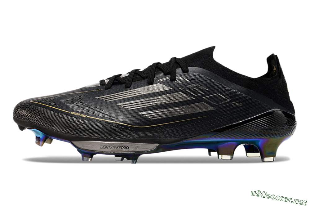 Men's Adidas F50+ Lightstrike Pro FG Football Boots - Core Black/Iron Metallic/Gold Metallic 0