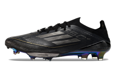 Men's Adidas F50+ Lightstrike Pro FG Football Boots - Core Black/Iron Metallic/Gold Metallic