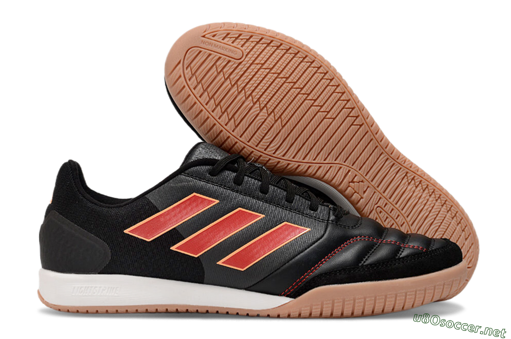 Men's Adidas Top Sala Competition IC Football Shoes - Black/Red/White 2