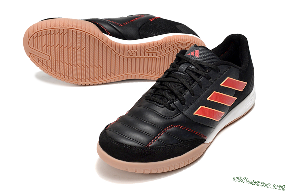 Men's Adidas Top Sala Competition IC Football Shoes - Black/Red/White 3