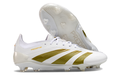 Men's Adidas Predator Elite 24 FG Football Boots - Beige/White/Gold